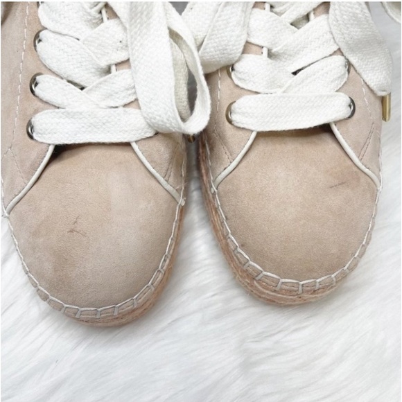 Joie Dabna Suede Platform Espadrille Sneaker Size 39 Blush Pink Low Top - Picture 5 of 10
